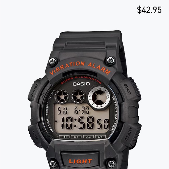 Casio W735H-8AV Super Illuminator, WR-100m, 10 year battery, Vibration Alarm. - Picture 2 of 9